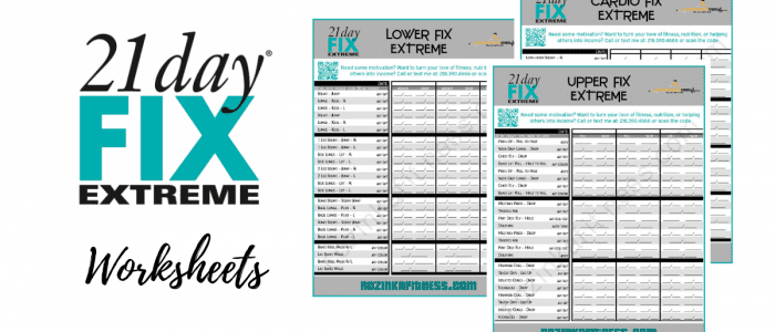 21 Day Fix Extreme Worksheets