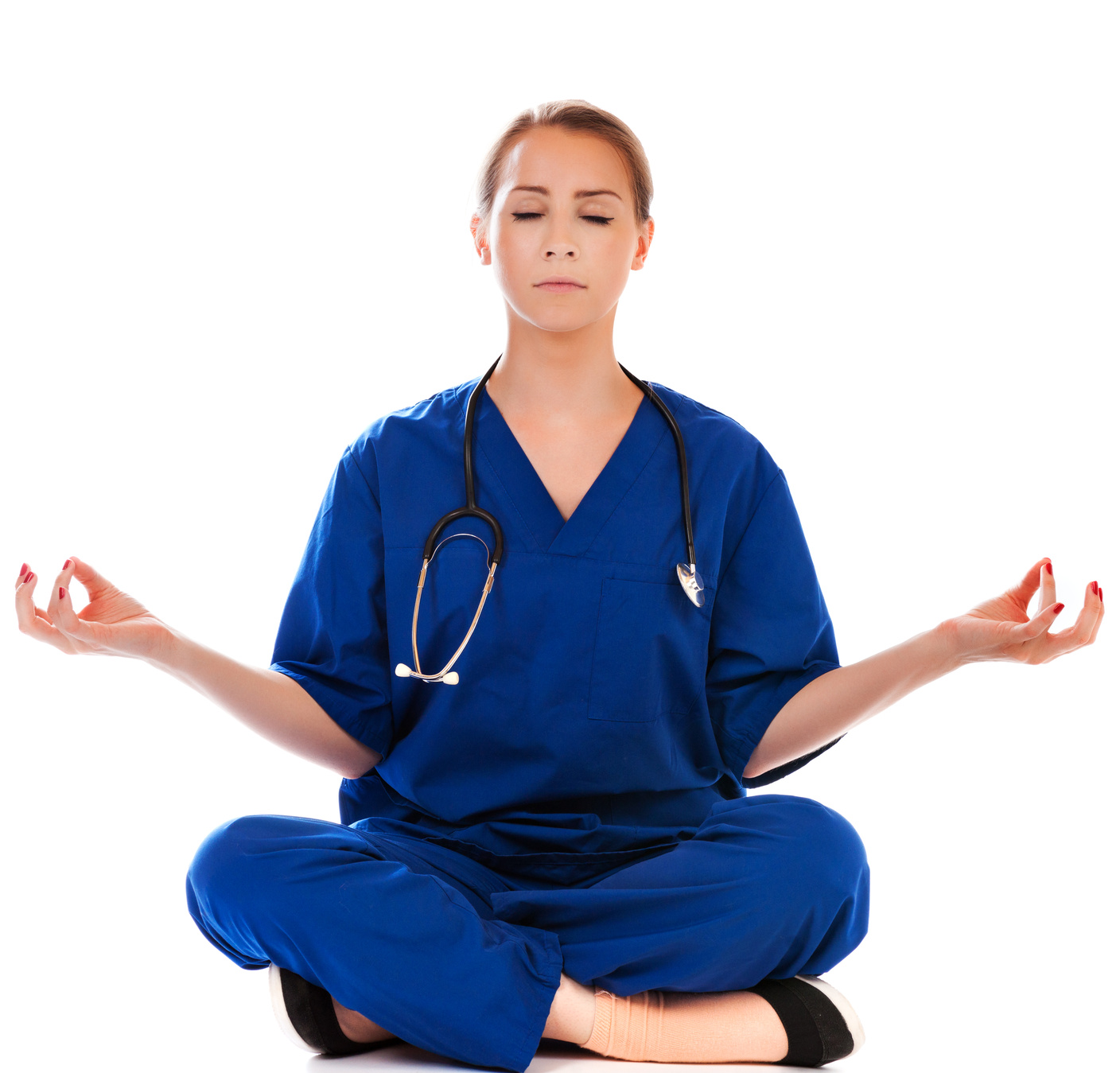 nurse doing yoga